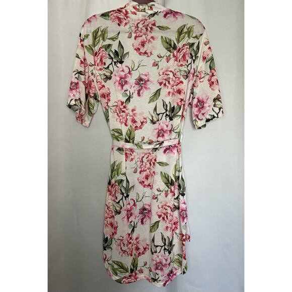 Show Me Your Mumu “Brie” Robe “Garden of Bloom” White W/Pink Floral Print-OS - Picture 6 of 8